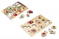 Dřevěné puzzle, 9 dílků, 2 druhy, DP12